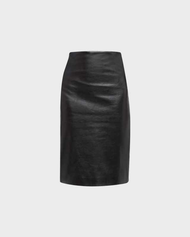 Franci Leather Knee-Length Dress